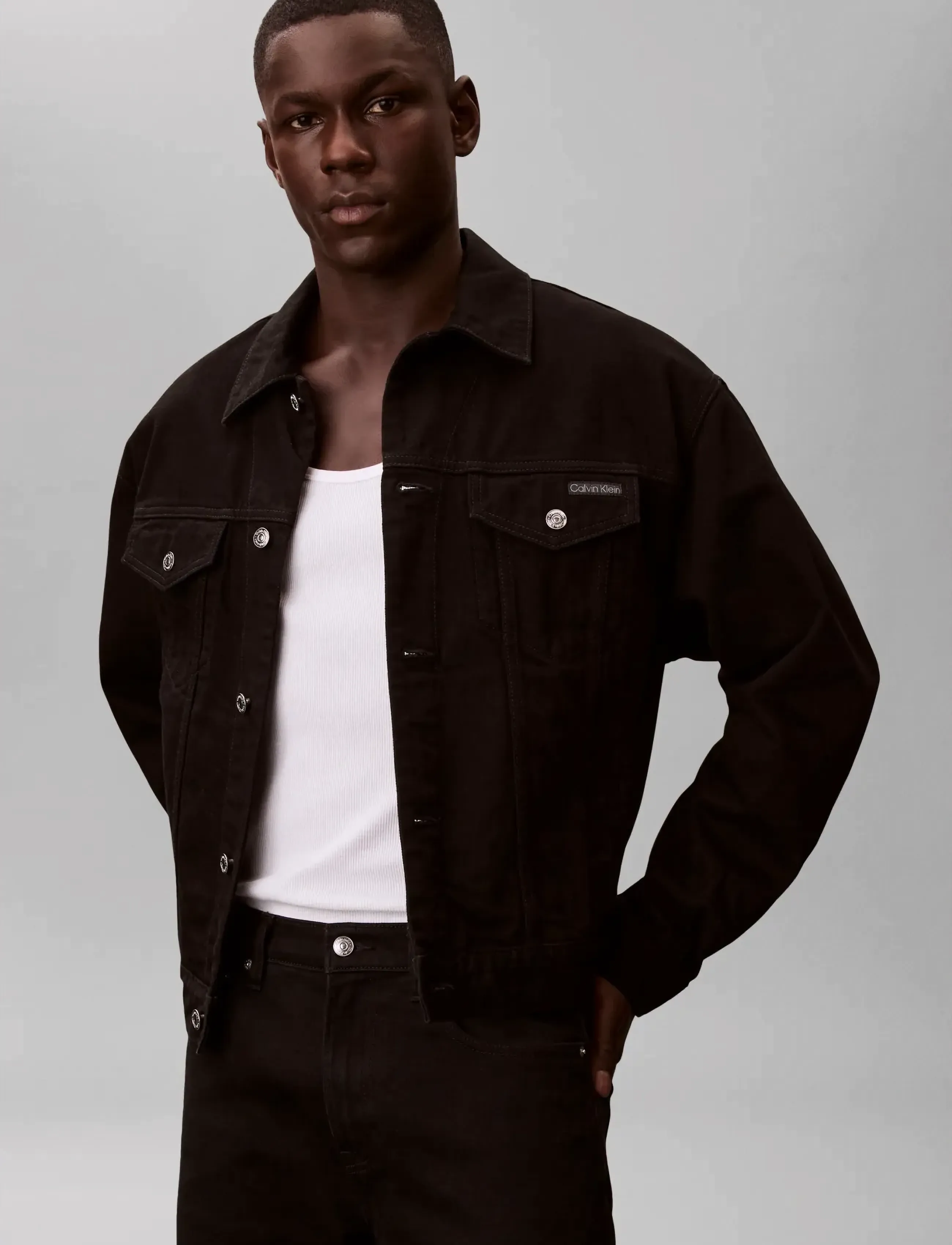 Calvin Klein Jeans - 90S CK CLASSIC BLACK TRUCKER - uforede denimjakker - ck classic black - 4