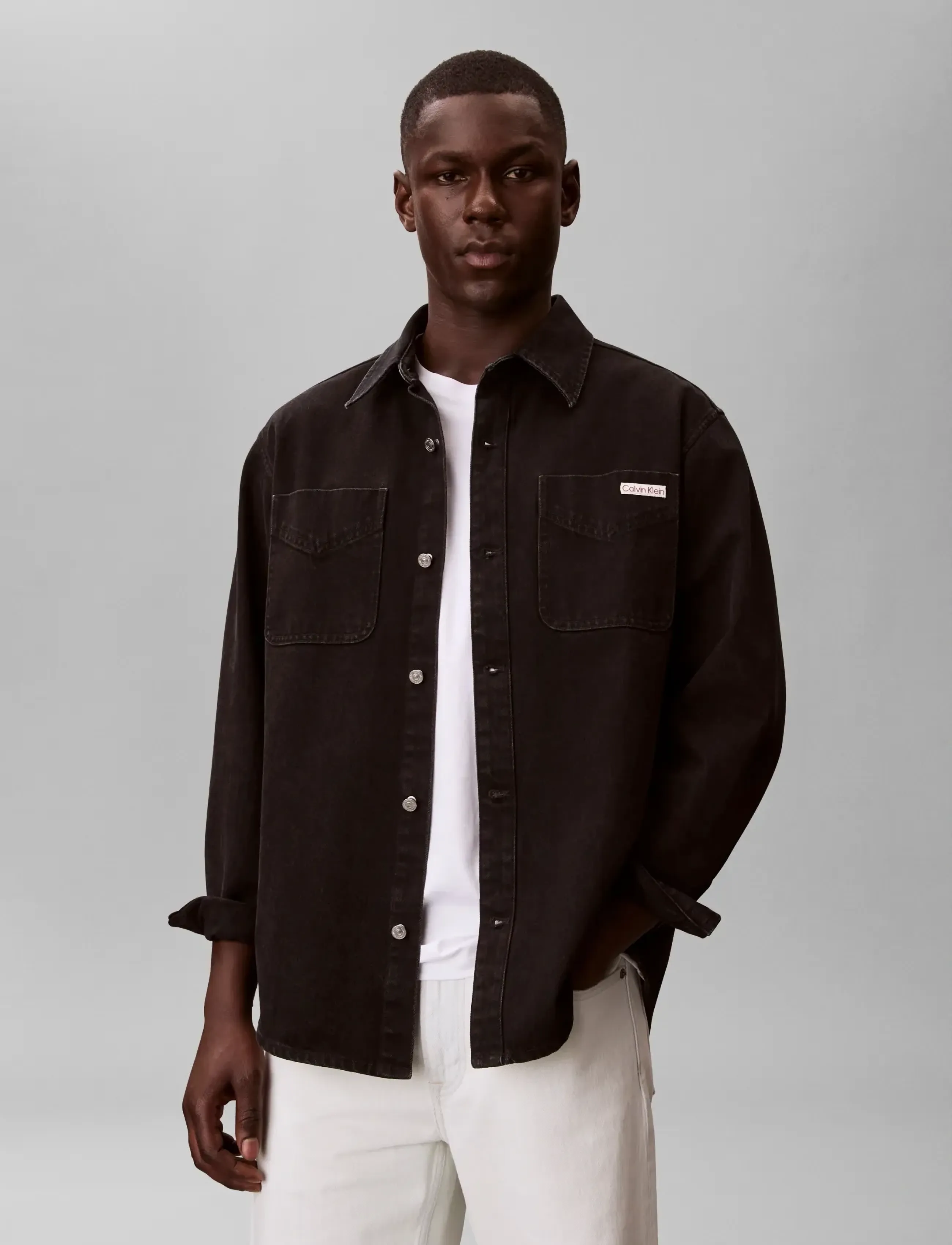 Calvin Klein Jeans - 90S JACKSON BLACK STONE OVERSHIR - denimskjorter - jackson black stone - 3