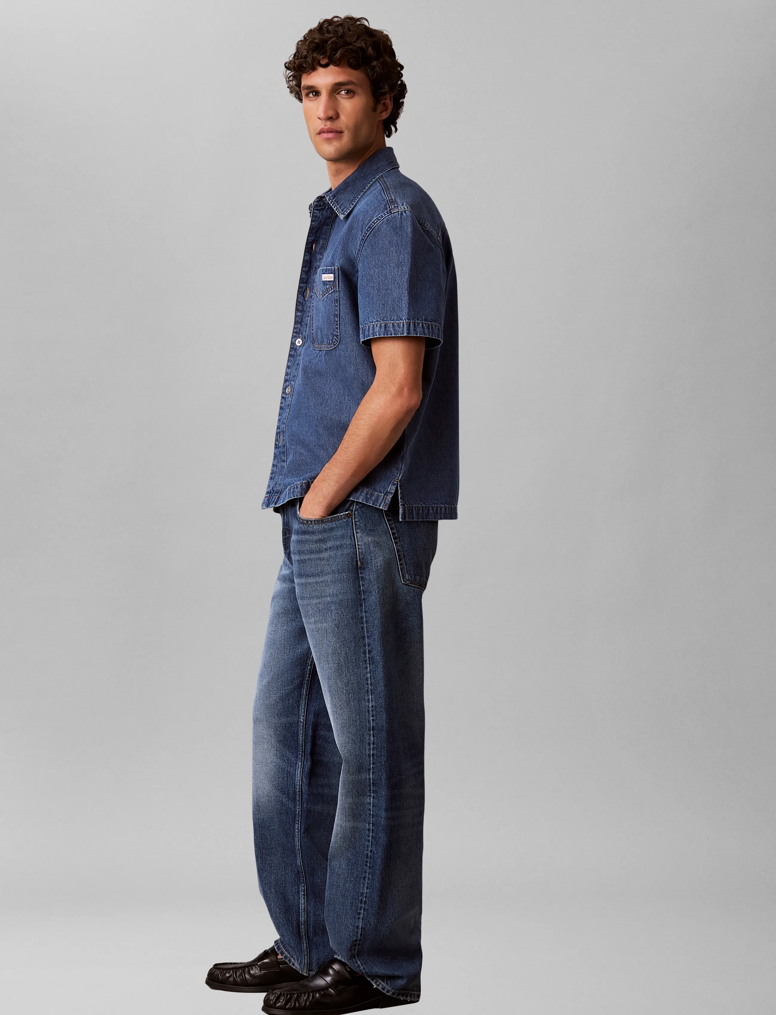 Calvin Klein Jeans - BECKFORD BLUE SHORT SLEEVE SHIRT - denimskjorter - beckford blue - 5