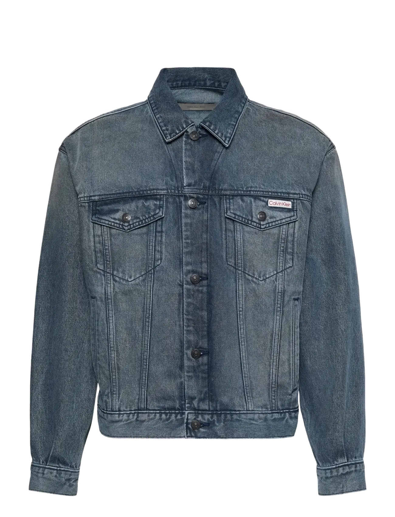 CALVIN KLEIN JEANS 90S Blau Ash Stone Trucker Blau - XL - Herren