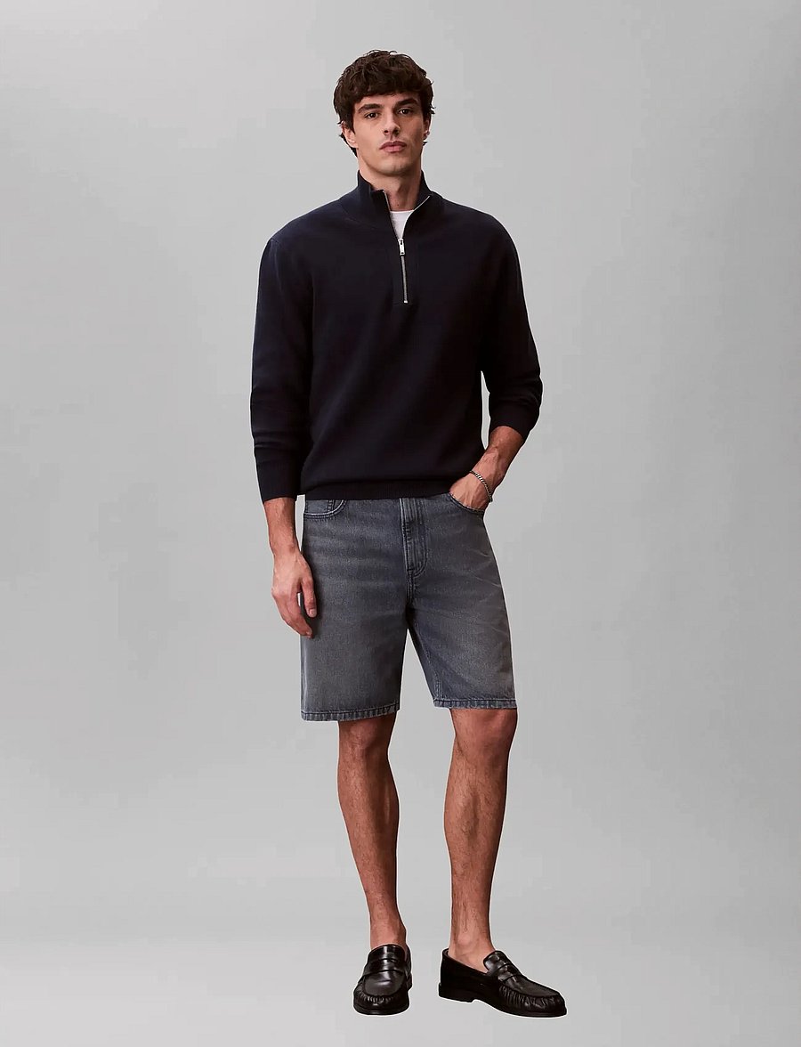 Calvin Klein Jeans - 90S SHORT BLUE ASH STONE - farkkushortsit - blue ash stone - 0