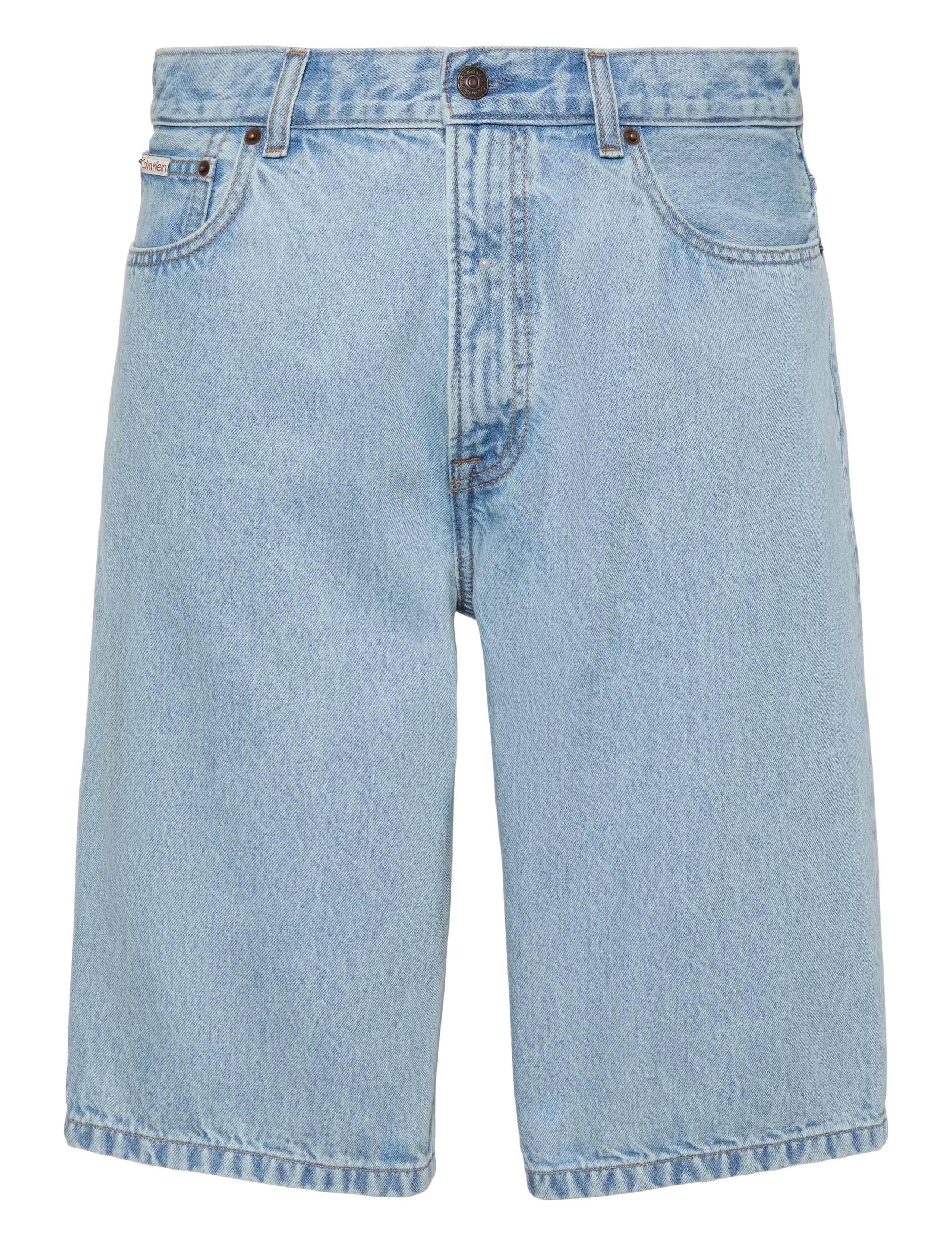 Calvin Klein Jeans Long Short Rival Blue, 36, Shorts, Blau - Denim Männerswear