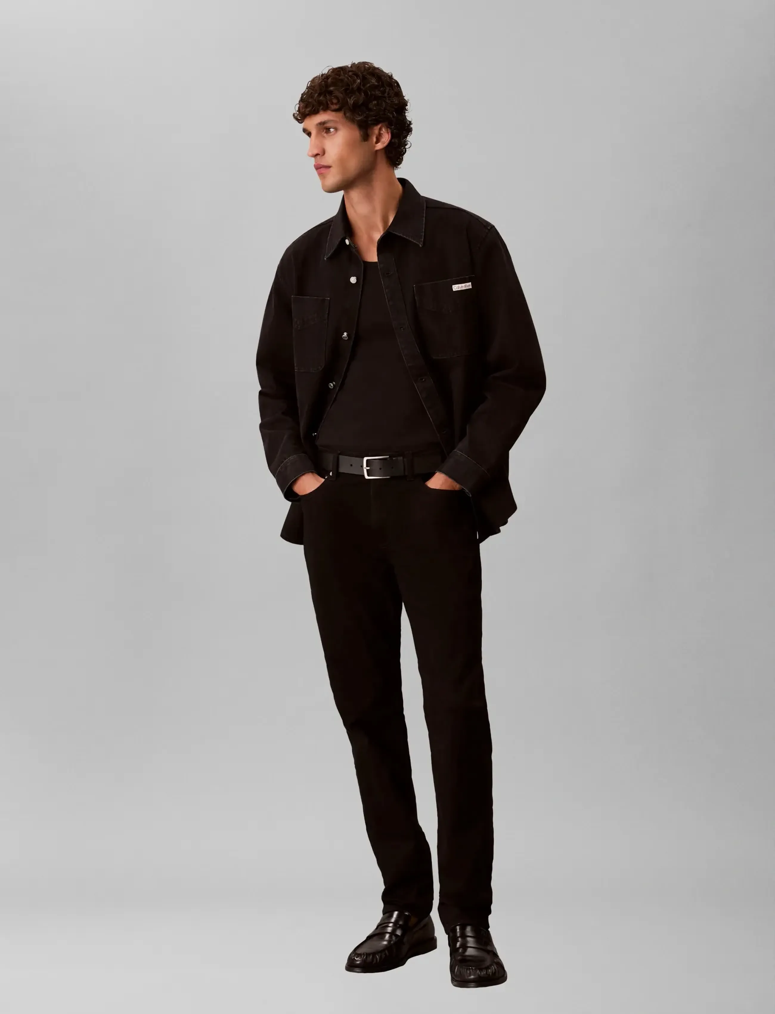 Calvin Klein Jeans - SLIM TAPER CK CLASSIC BLACK JEAN - regular jeans - ck classic black - 0