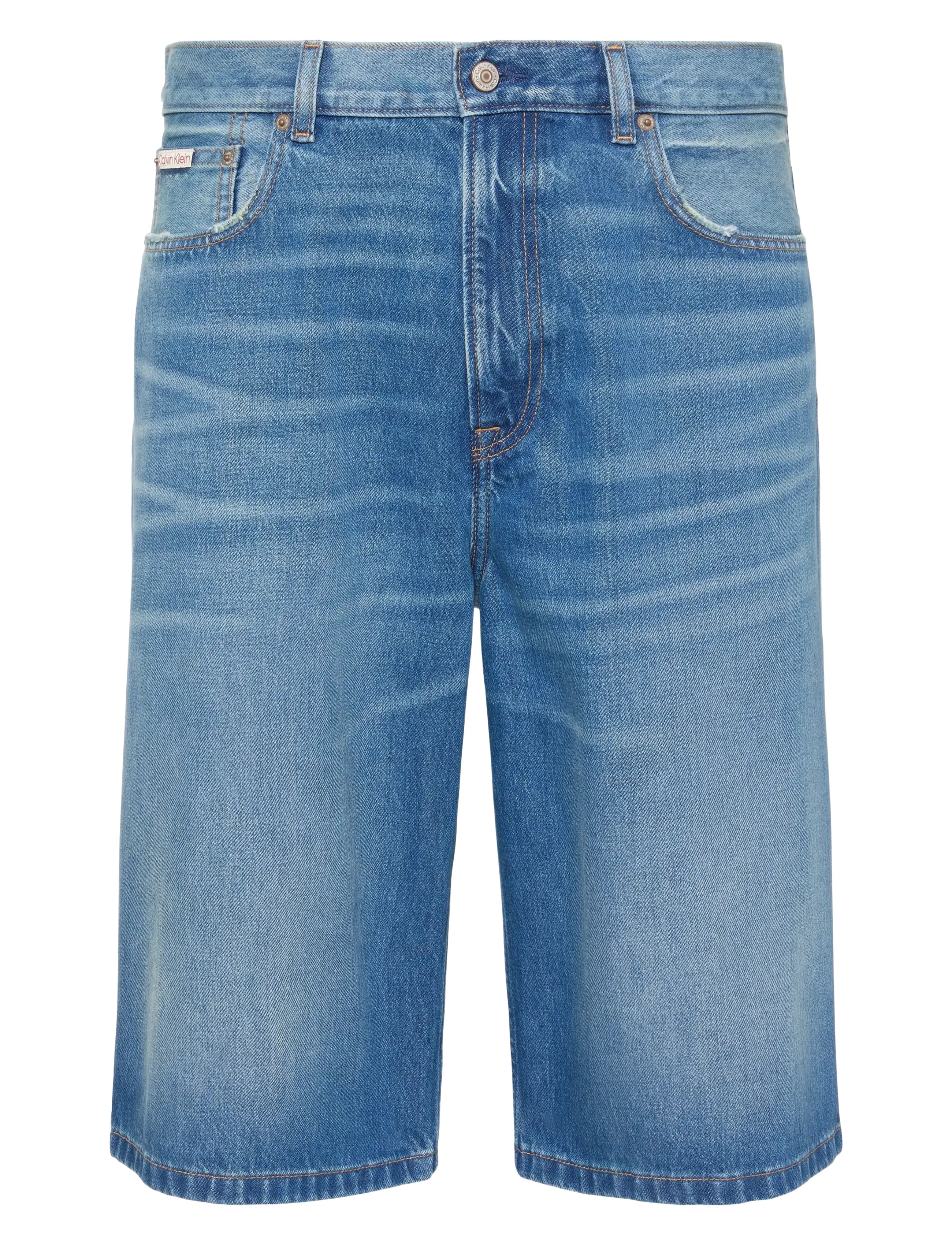 Calvin Klein Jeans Long Short Washed Emerald, 28, Blue, Shorts > Denim Shorts, Herre