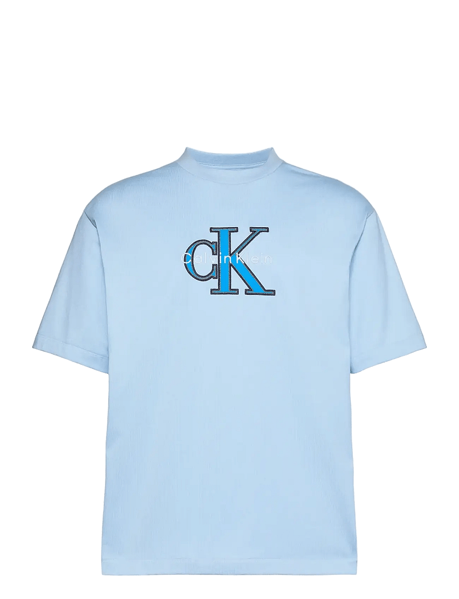 Calvin Klein Jeans - SS 16S ELEVATED MONOLOGO TEE - kurzärmelig - breezy blue - 1