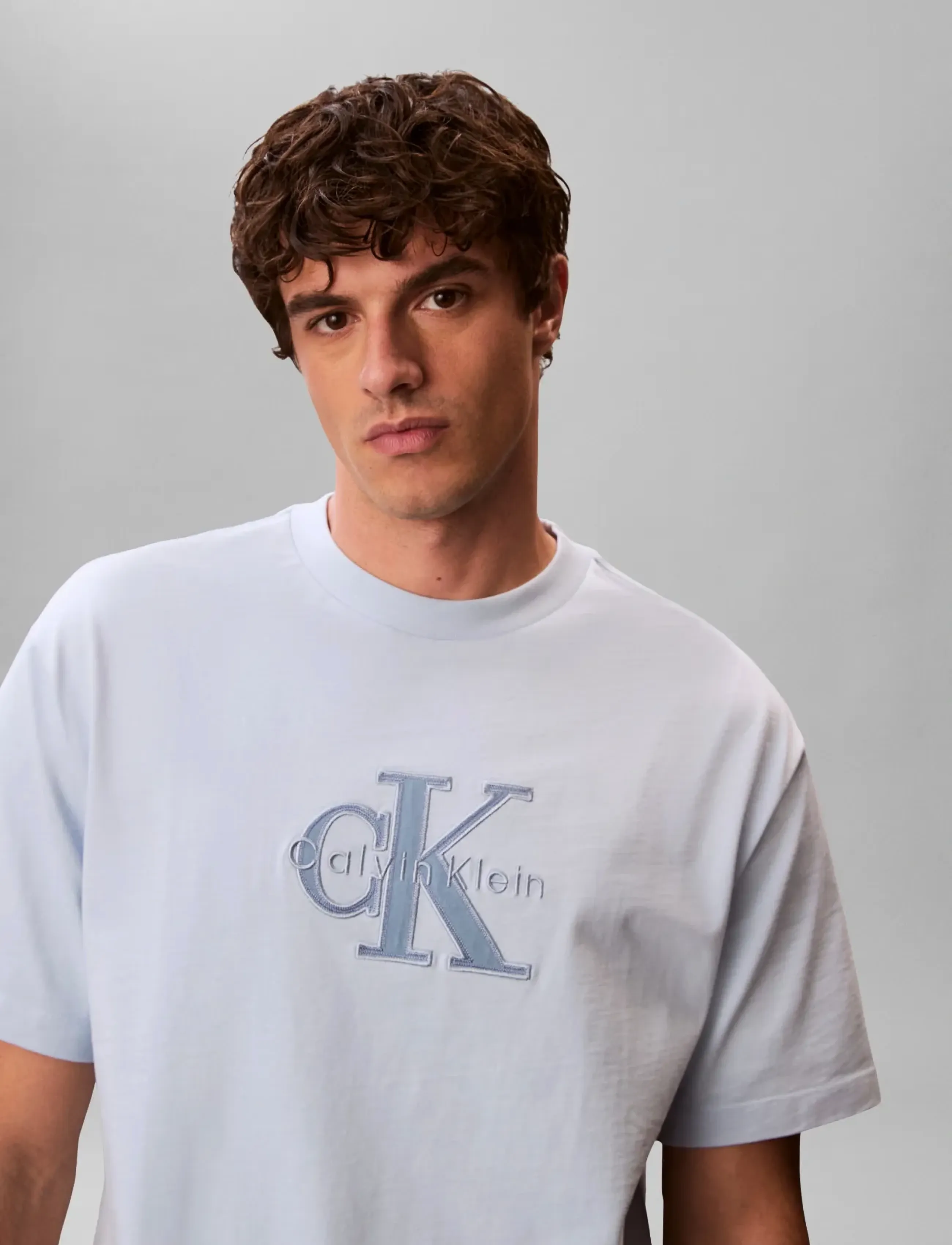 Calvin Klein Jeans - SS 16S ELEVATED MONOLOGO TEE - breezy blue - 4
