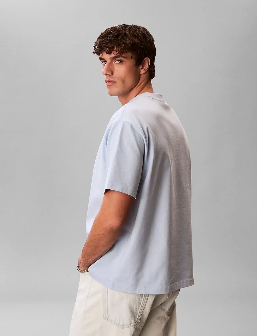 Calvin Klein Jeans - SS 16S ELEVATED MONOLOGO TEE - kurzärmelig - breezy blue - 5