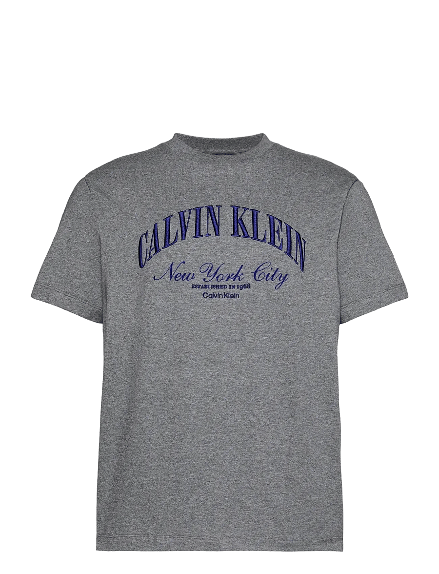Calvin Klein Jeans - 20S MARCH GRAPHIC SEASONAL FASHI - short-sleeved t-shirts - med grey htr - 1