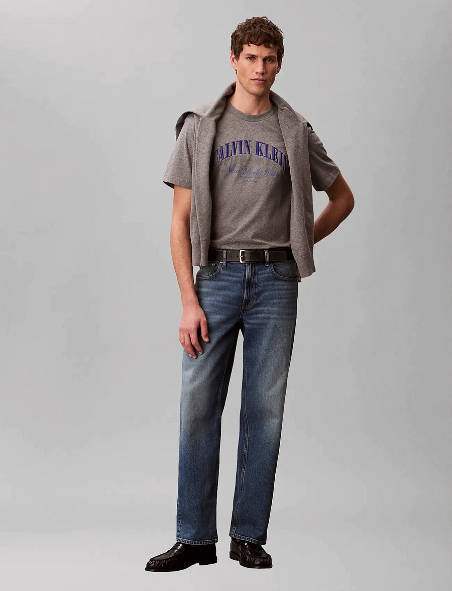 Calvin Klein Jeans - 20S MARCH GRAPHIC SEASONAL FASHI - short-sleeved t-shirts - med grey htr - 0