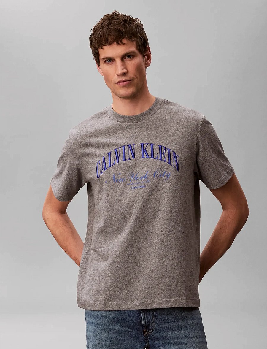 Calvin Klein Jeans - 20S MARCH GRAPHIC SEASONAL FASHI - short-sleeved t-shirts - med grey htr - 3