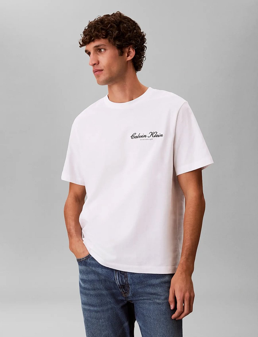 Calvin Klein Jeans - 20S MARCH GRAPHIC SEASONAL FASHI - short-sleeved t-shirts - bright white - 0