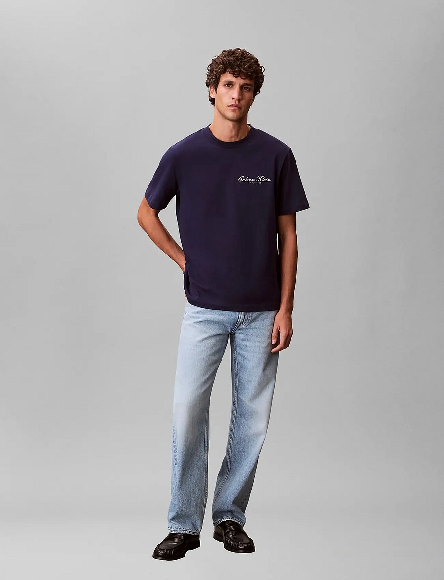 Calvin Klein Jeans - 20S MARCH GRAPHIC SEASONAL FASHI - short-sleeved t-shirts - evening blue - 0