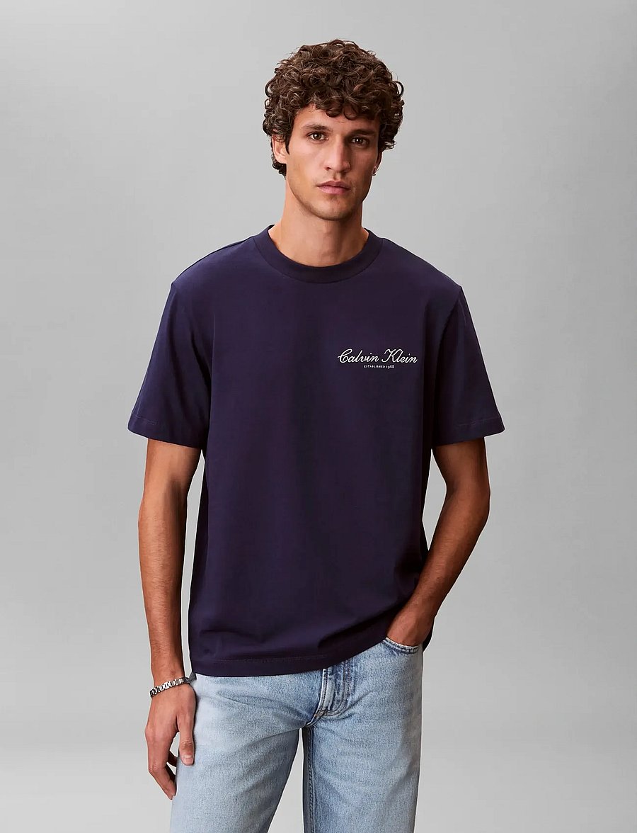 Calvin Klein Jeans - 20S MARCH GRAPHIC SEASONAL FASHI - short-sleeved t-shirts - evening blue - 3