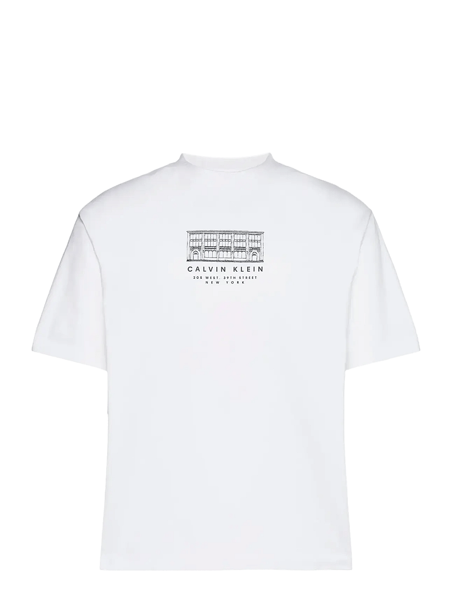 Calvin Klein Jeans - 16S MARCH GRAPHIC SEASONAL FASHI - kurzärmelige t-shirts - bright white - 1
