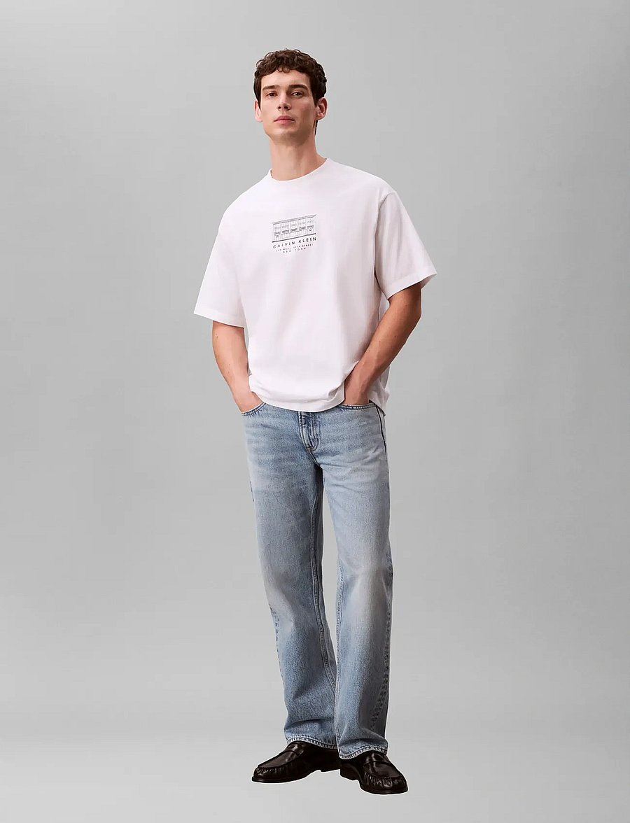 Calvin Klein Jeans - 16S MARCH GRAPHIC SEASONAL FASHI - kurzärmelige t-shirts - bright white - 0