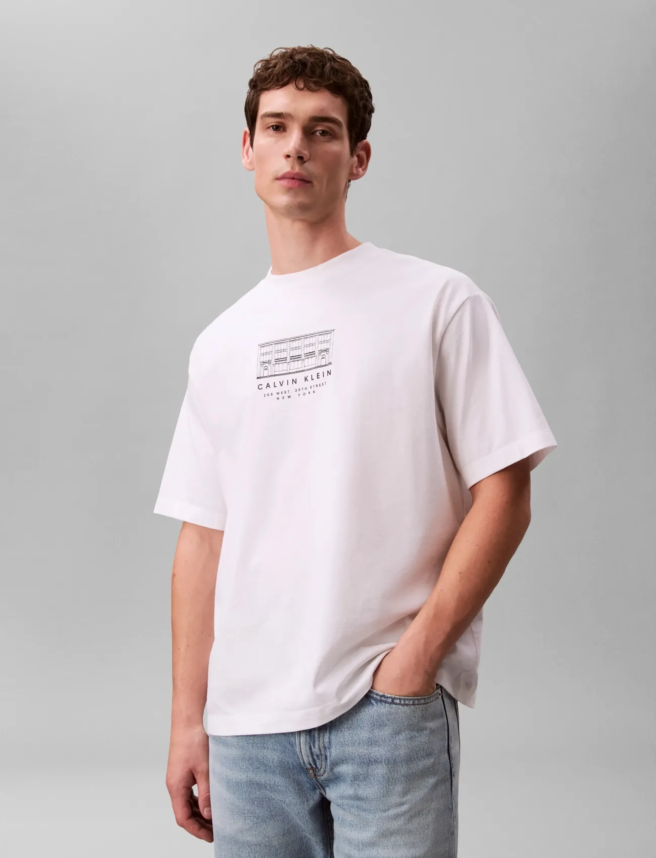 Calvin Klein Jeans - 16S MARCH GRAPHIC SEASONAL FASHI - kortærmede t-shirts - bright white - 3