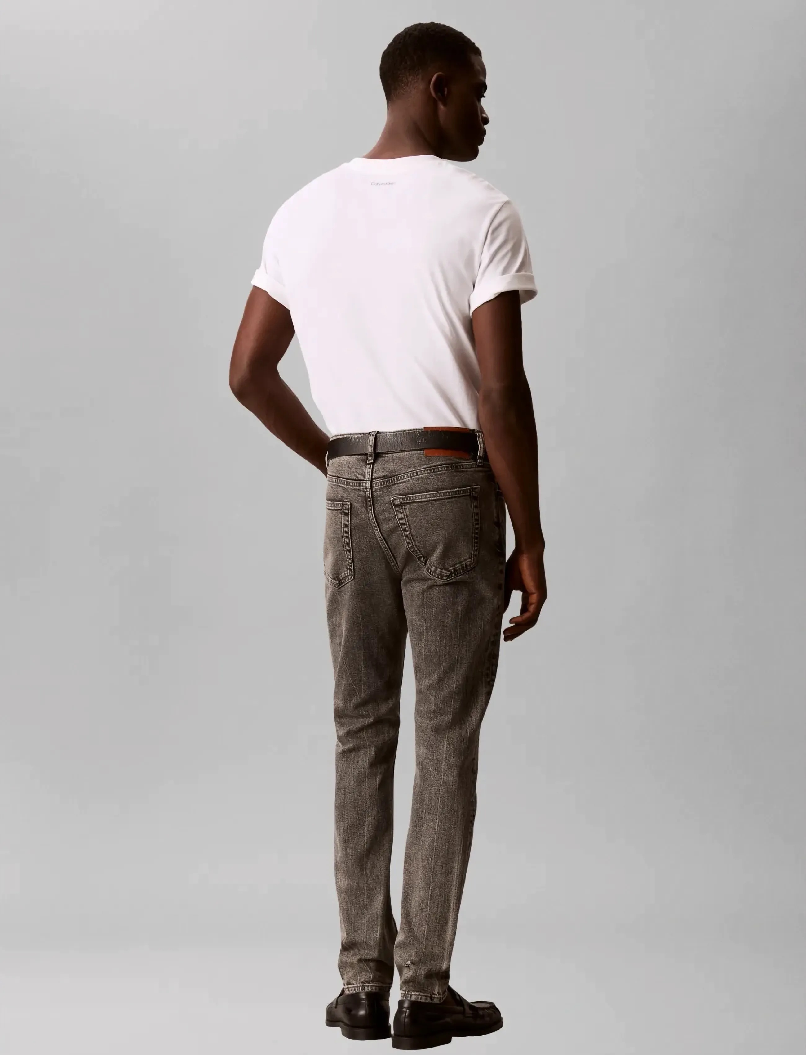 Calvin Klein Jeans - SLIM TAPER OYSTER GREY JEAN - slim jeans - oyster grey - 2
