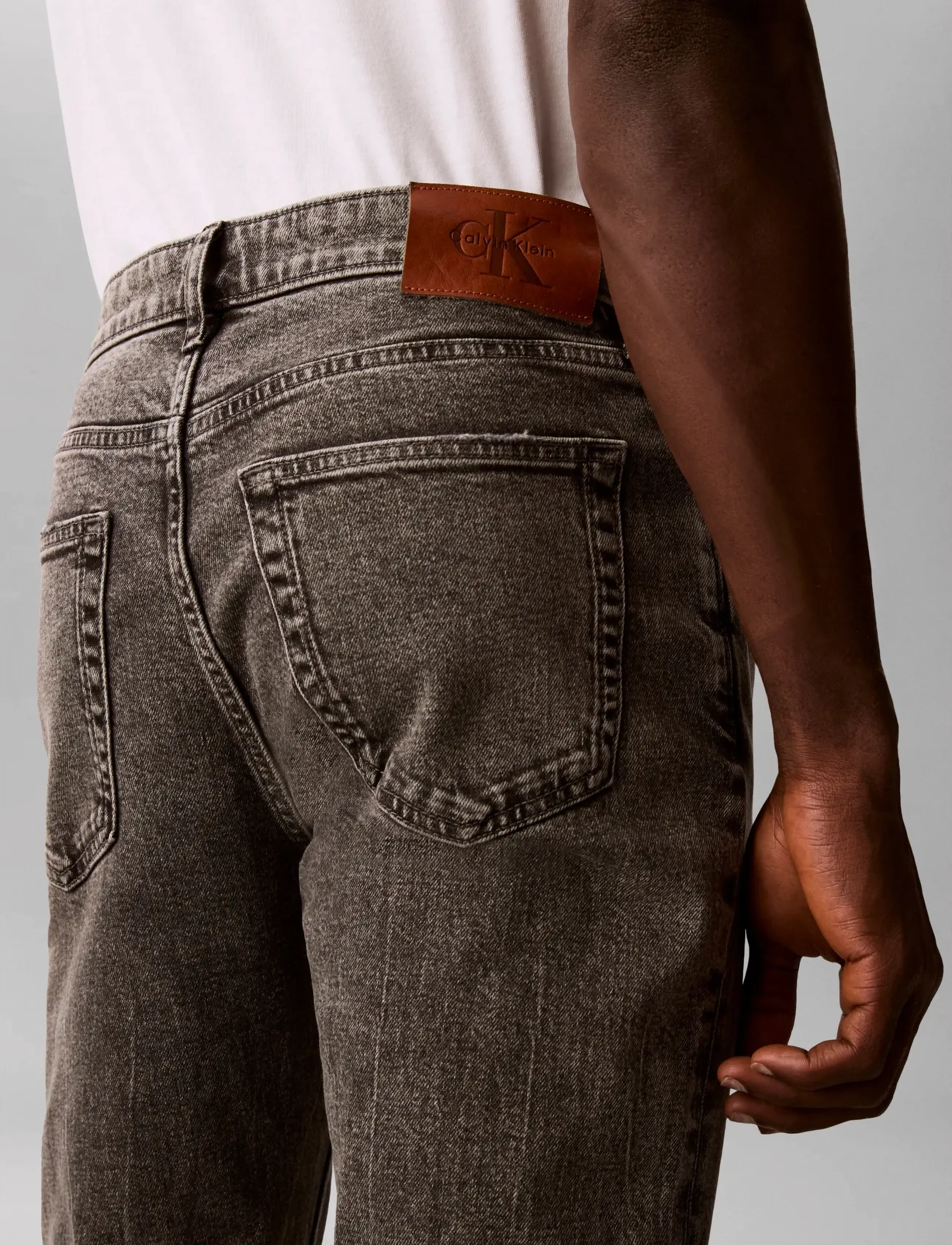 Calvin Klein Jeans - SLIM TAPER OYSTER GREY JEAN - slim jeans - oyster grey - 4