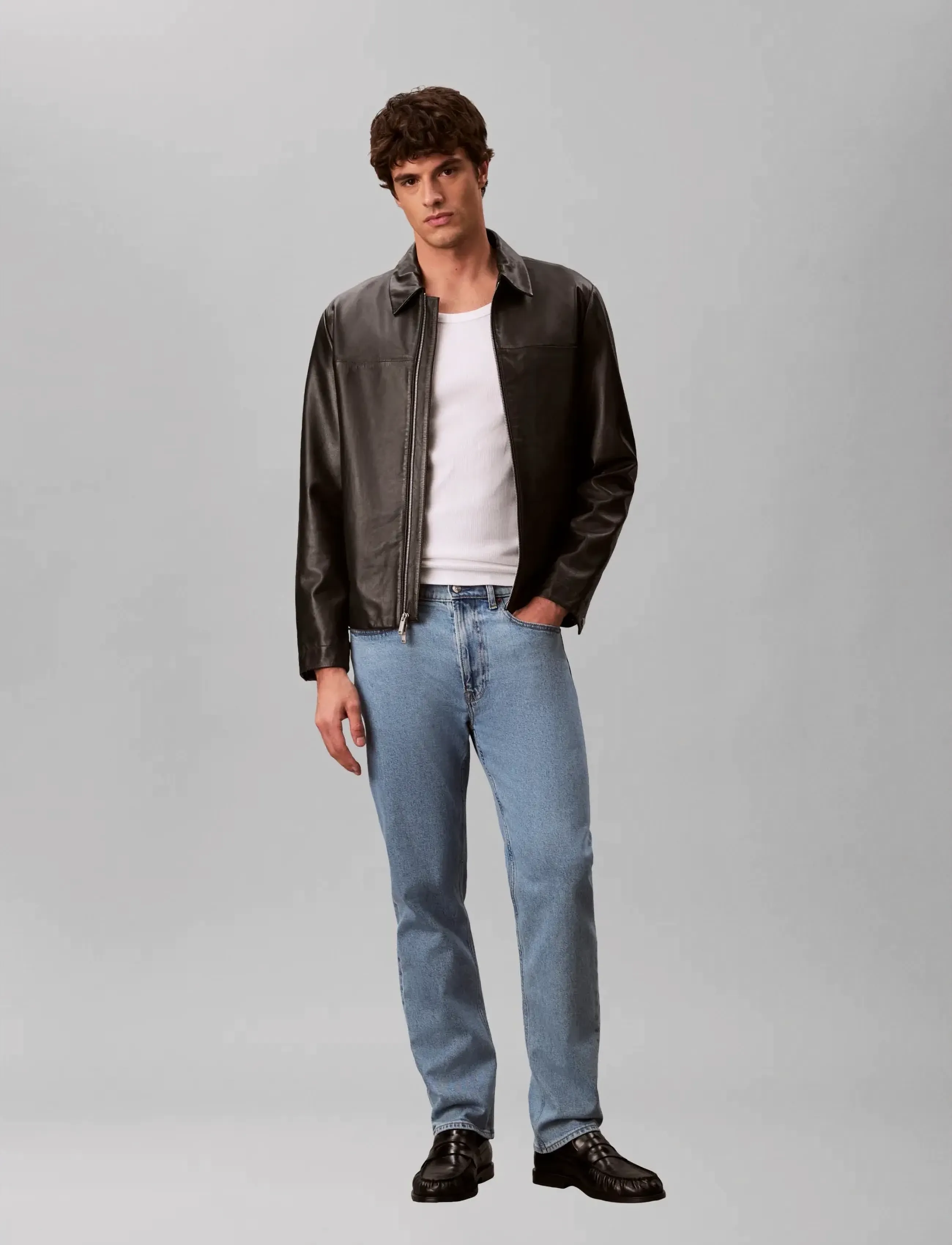 Calvin Klein Jeans STANDARD STRAIGHT ADAM LT STONE - Jeans - ADAM LT STONE / blue