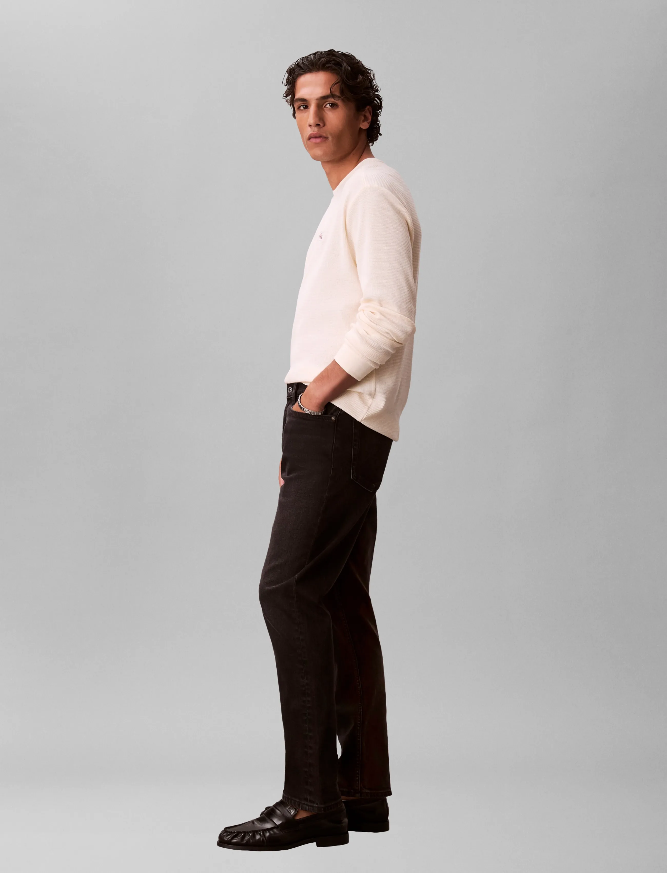 Calvin Klein Jeans CLASSIC TAPER AVERY BLACK STONE - Streetstyle - AVERY BLACK STONE / black
