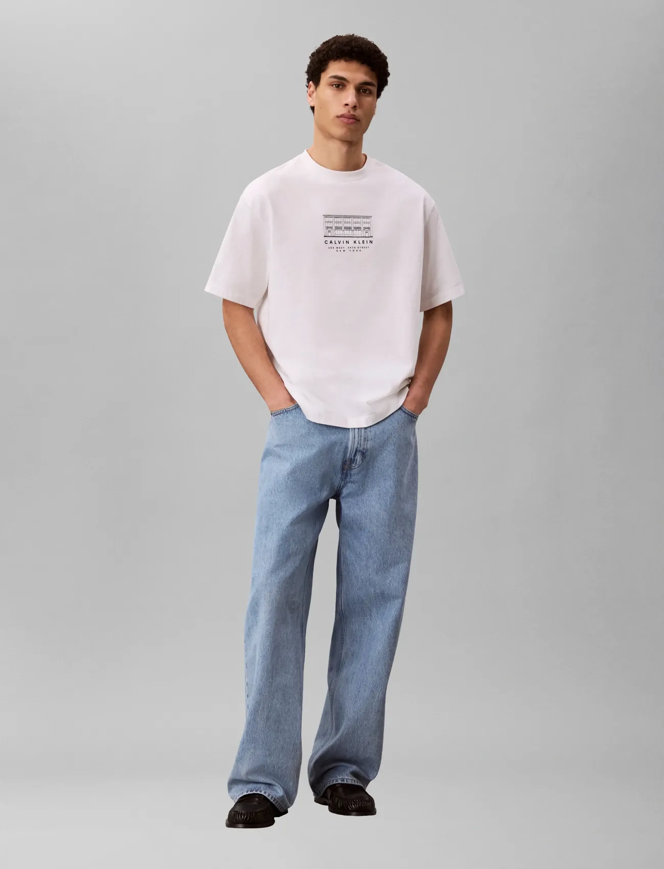 Calvin Klein Jeans Baggy Adam Lt Stone Jean, Mænd, Baggy Jeans, Blå, Str: 34 x 34