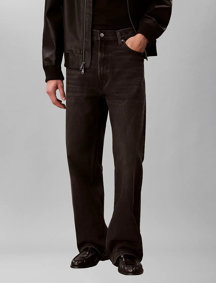 Calvin Klein Jeans - BAGGY DUSTCLOUD BLACK JEAN - loose jeans - dustcloud black - 0