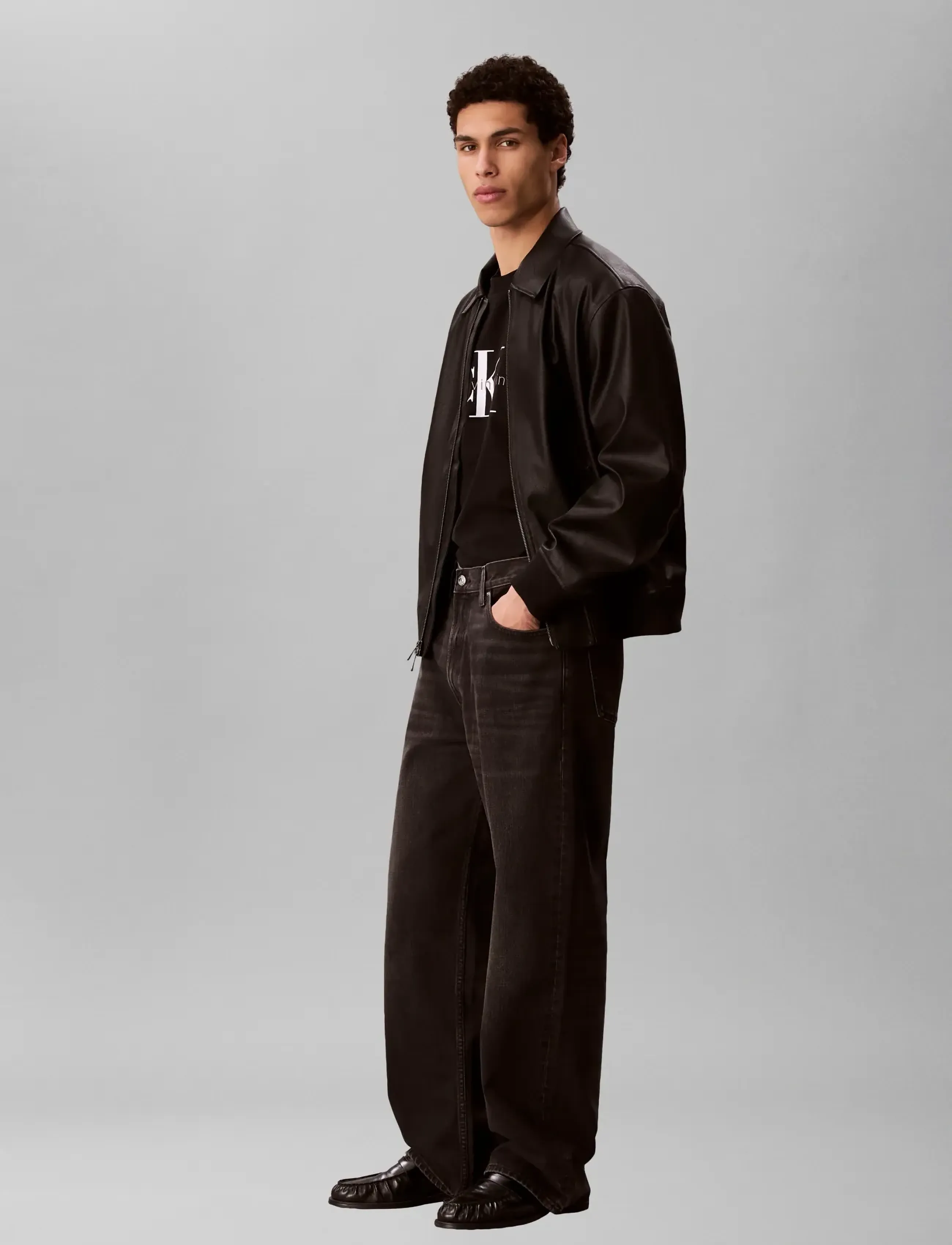 Calvin Klein Jeans - BAGGY DUSTCLOUD BLACK JEAN - loose jeans - dustcloud black - 4