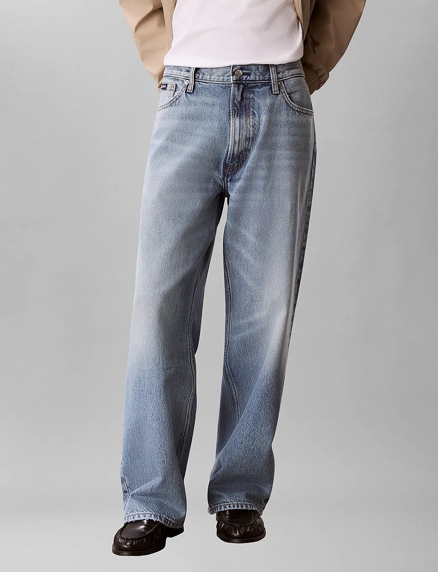 Calvin Klein Jeans - BAGGY SILVER STREAM JEAN NO DEST - loose jeans - silver stream no destroy - 0