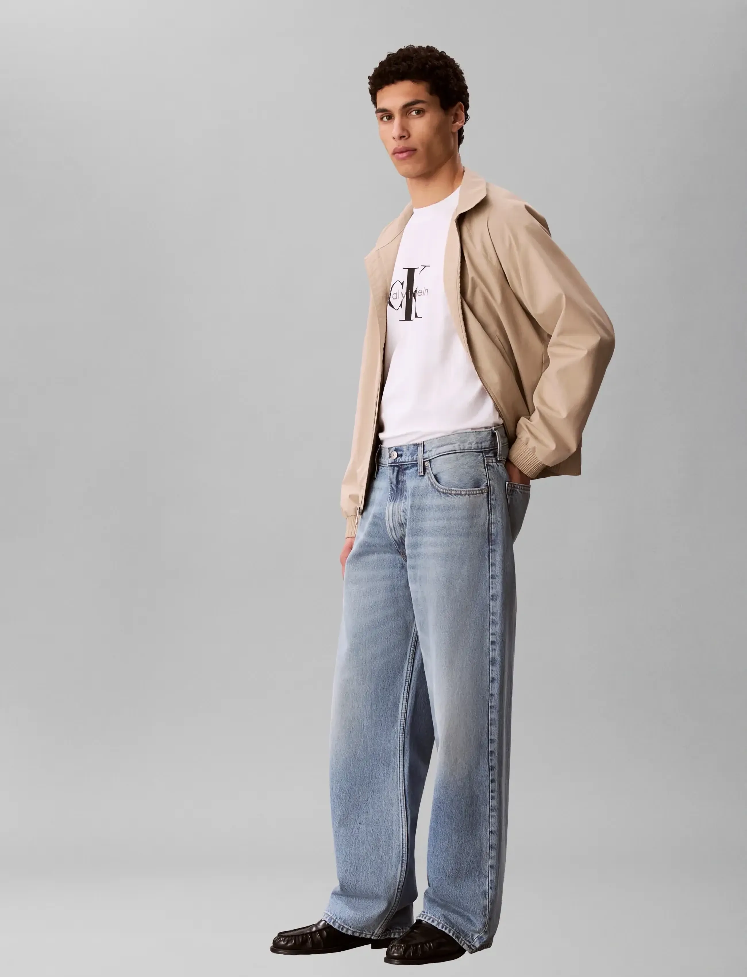 Calvin Klein Jeans - BAGGY SILVER STREAM JEAN NO DEST - loose jeans - silver stream no destroy - 4