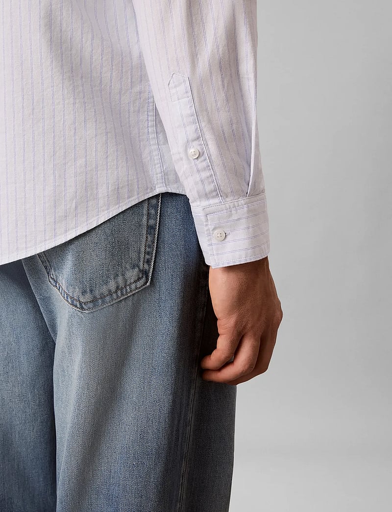 Calvin Klein Jeans - LS YD STRIPE OXFORD CLASSIC SHIR - oxford skjorter - ballad blue - 3