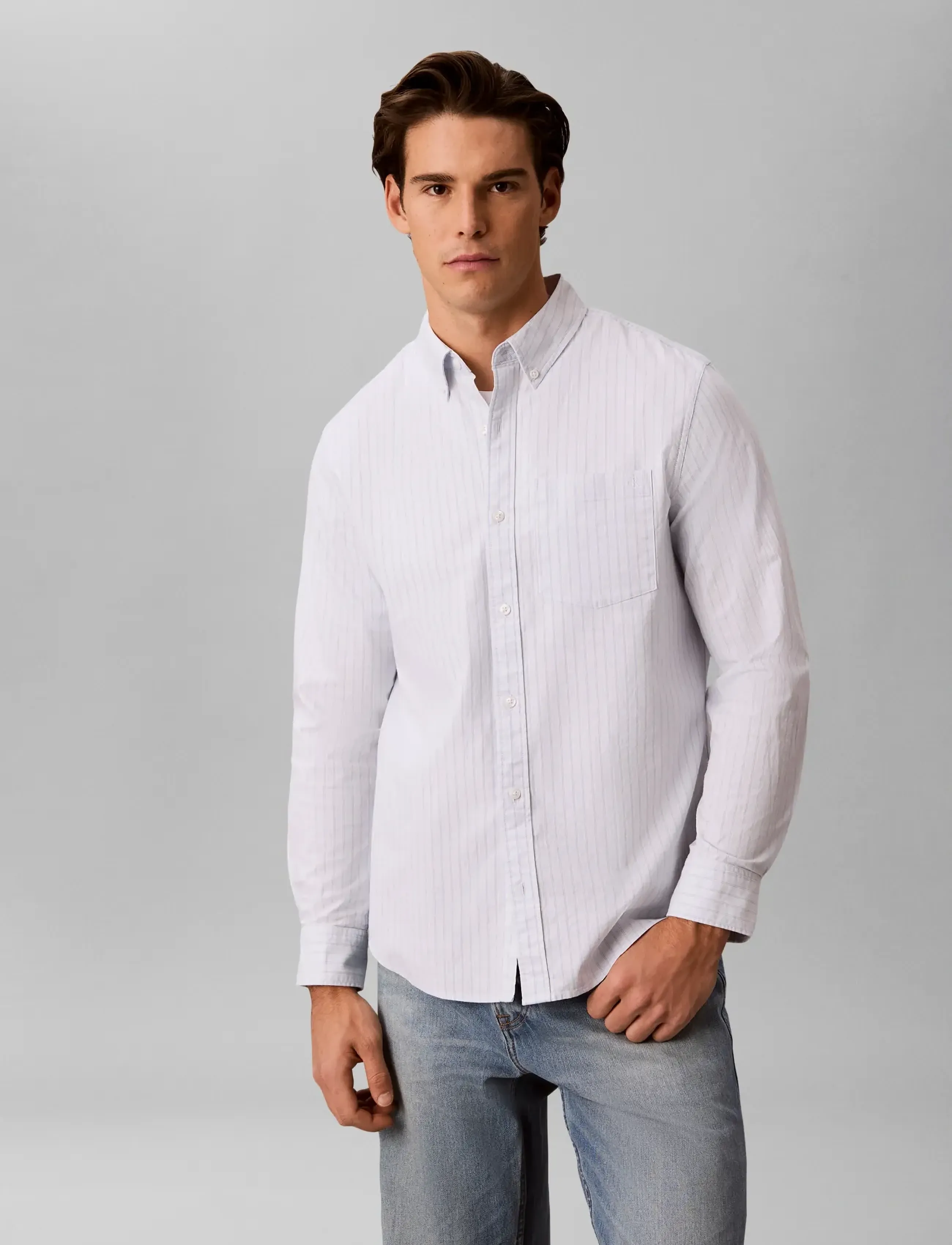 Calvin Klein Jeans Ls Yd Stripe Oxford Classic Shir oxfordskjortor herr – bild 5
