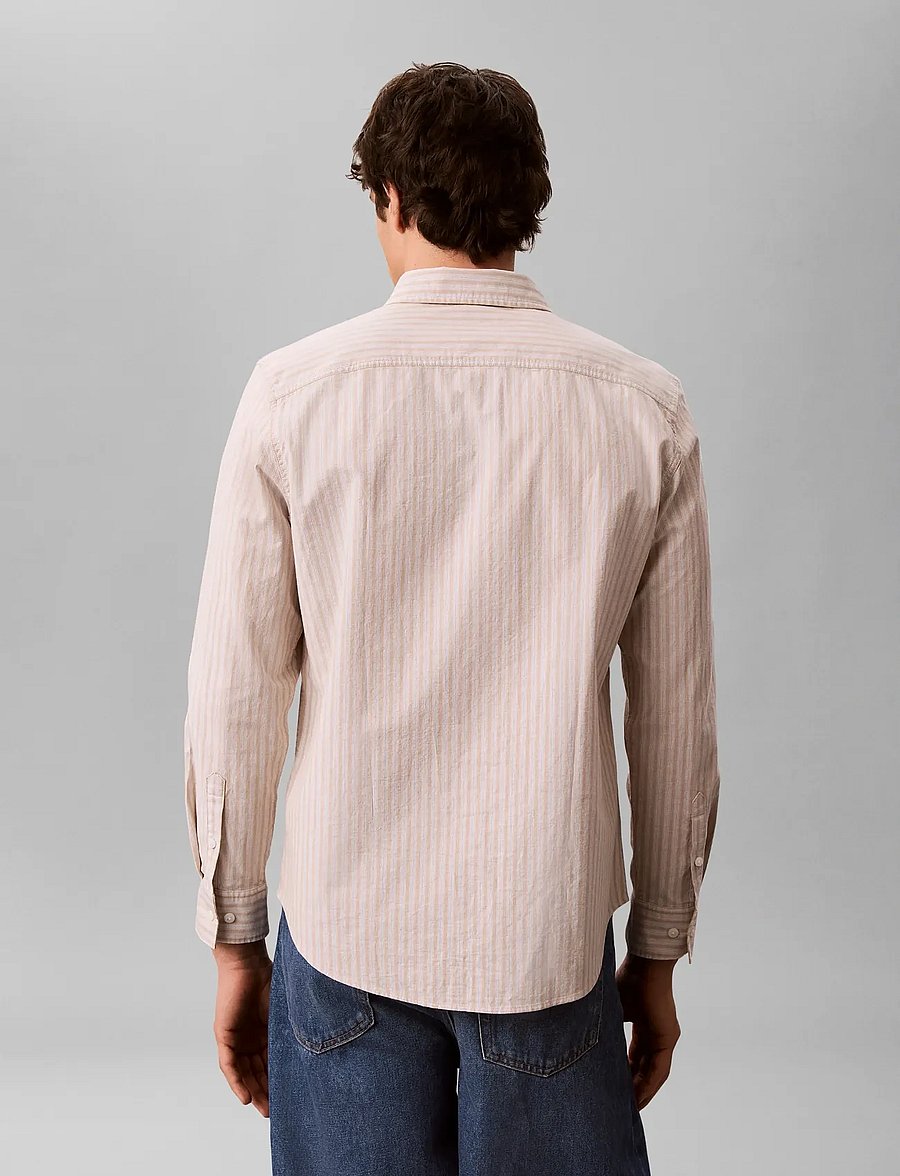 Calvin Klein Jeans - LS YD STRIPE OXFORD CLASSIC SHIR - oxford skjorter - champagne toast - 5