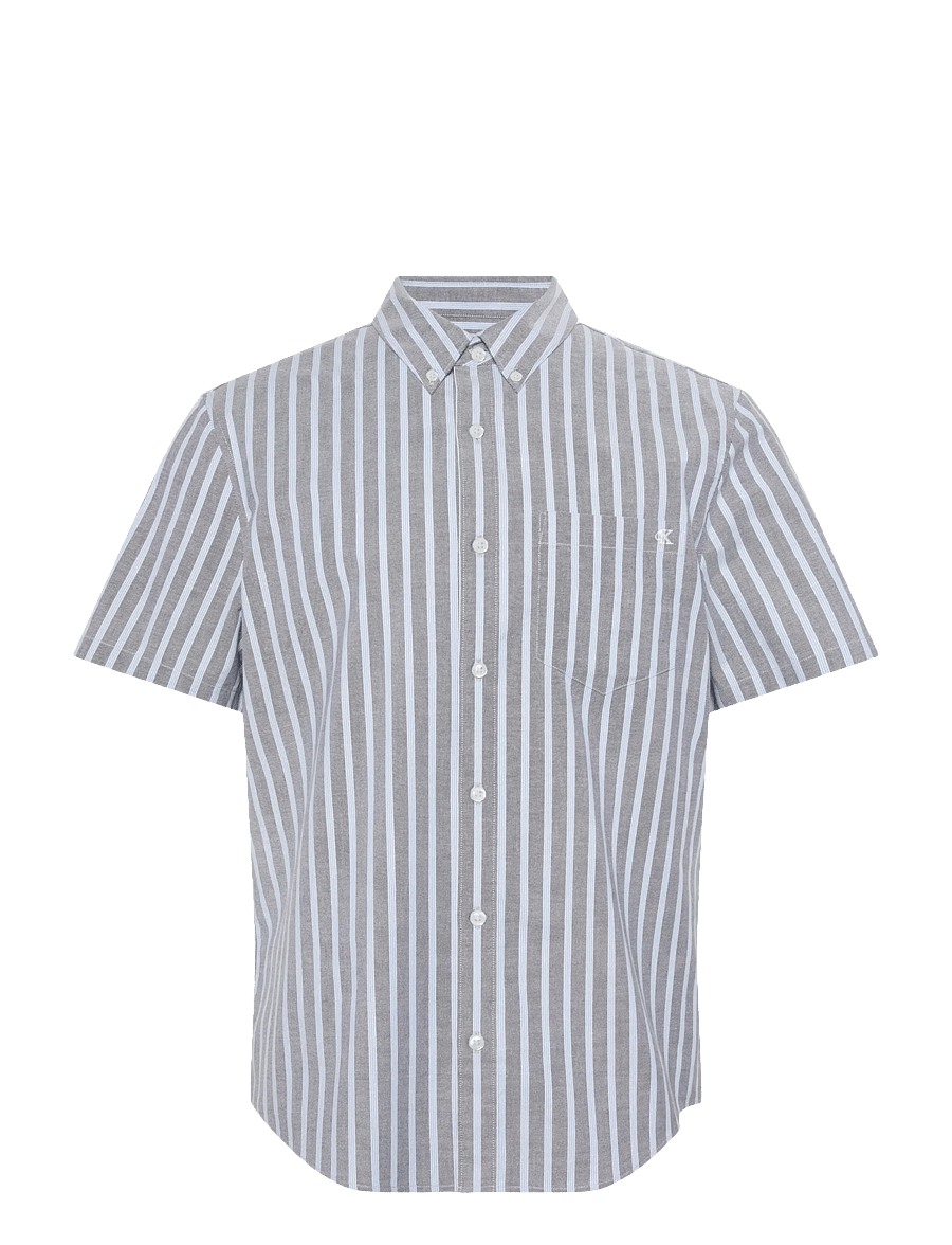 Calvin Klein Jeans - SS YD STRIPE OXFORD CLASSIC SHIR - kortærmede skjorter - marina - 1