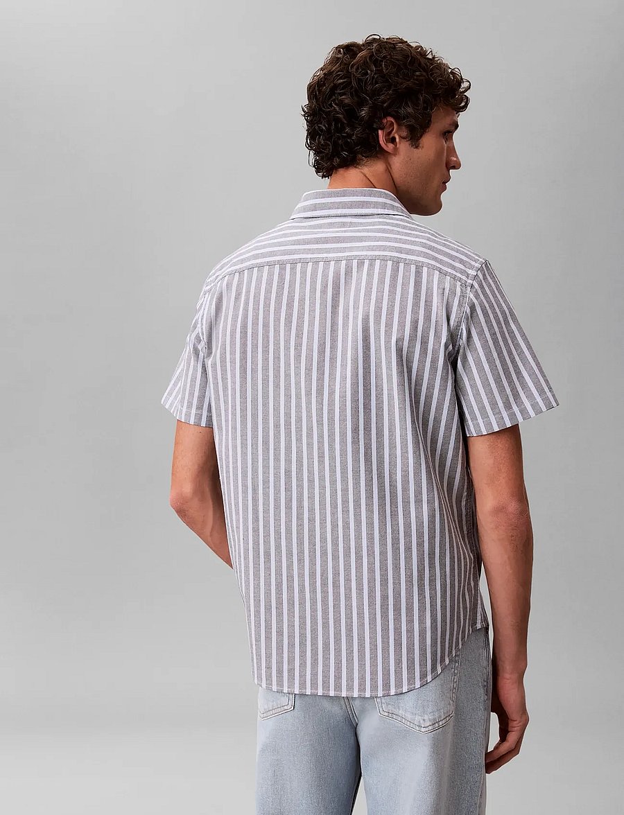 Calvin Klein Jeans - SS YD STRIPE OXFORD CLASSIC SHIR - kortærmede skjorter - marina - 2