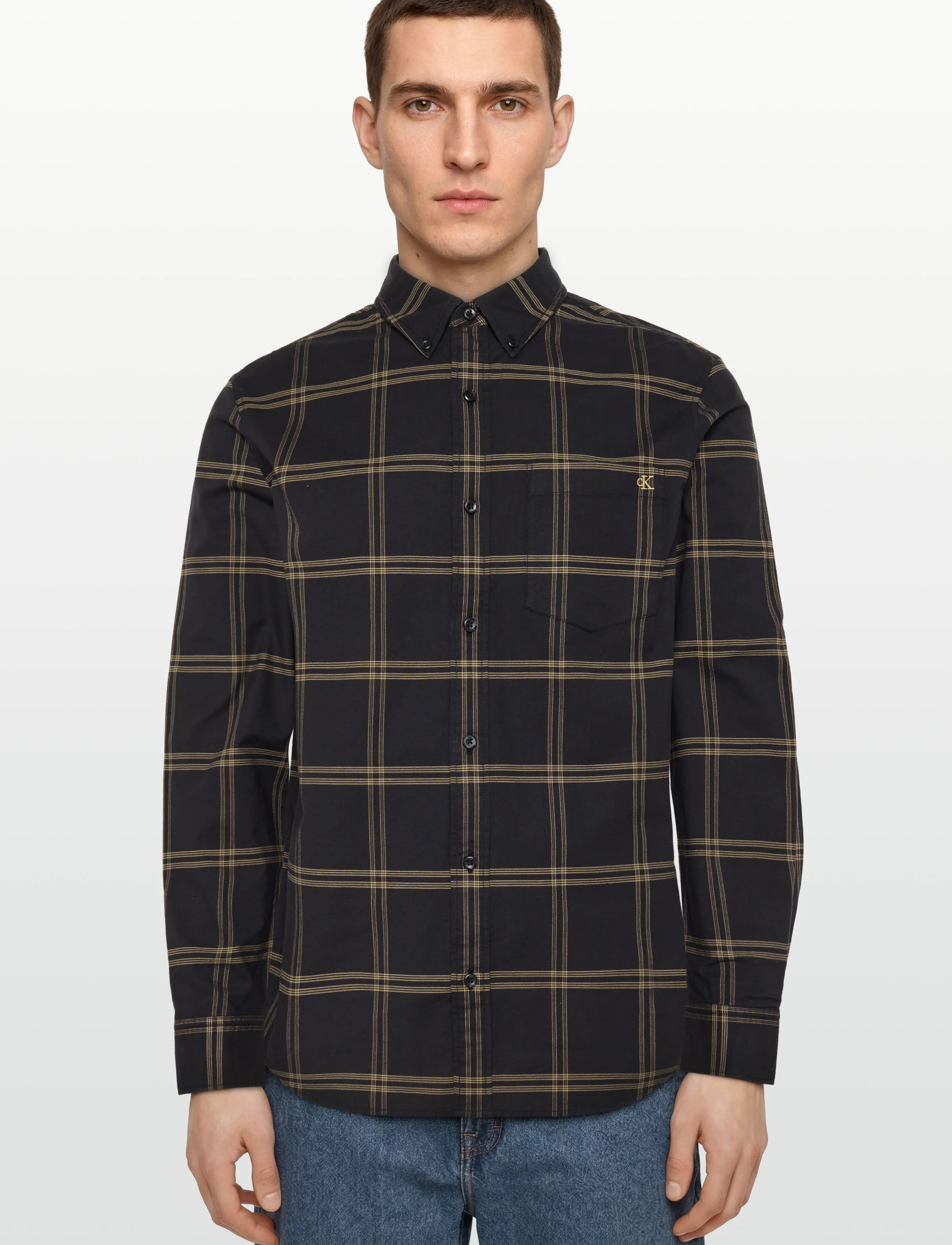 Calvin Klein Jeans - LS WINDOWPANE OXFORD CLASSIC SHI - oxford shirts - black - 3