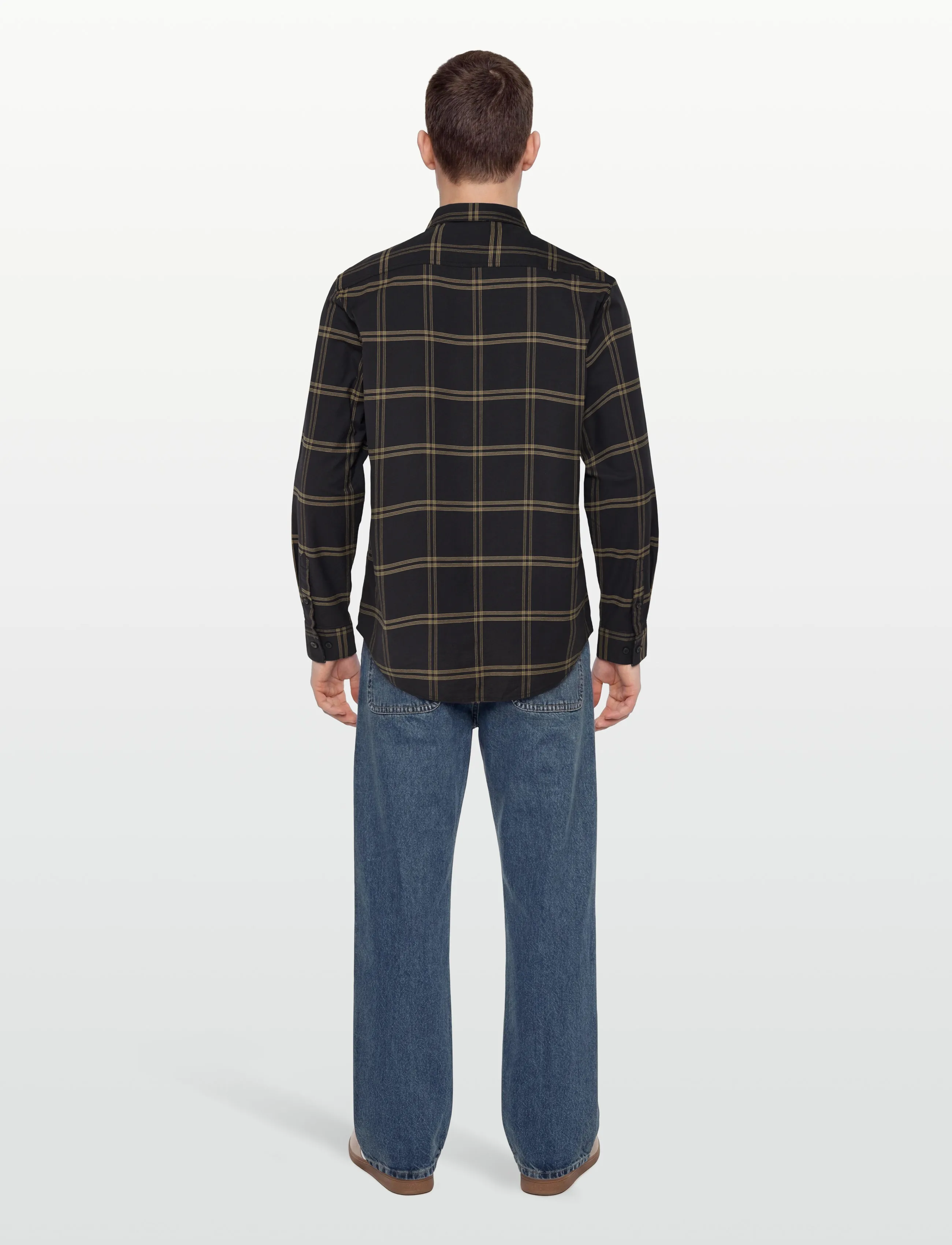 Calvin Klein Jeans - LS WINDOWPANE OXFORD CLASSIC SHI - oxford shirts - black - 4