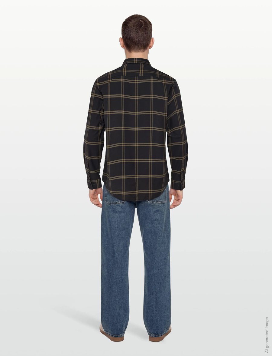 Calvin Klein Jeans - LS WINDOWPANE OXFORD CLASSIC SHI - oxford shirts - black - 4
