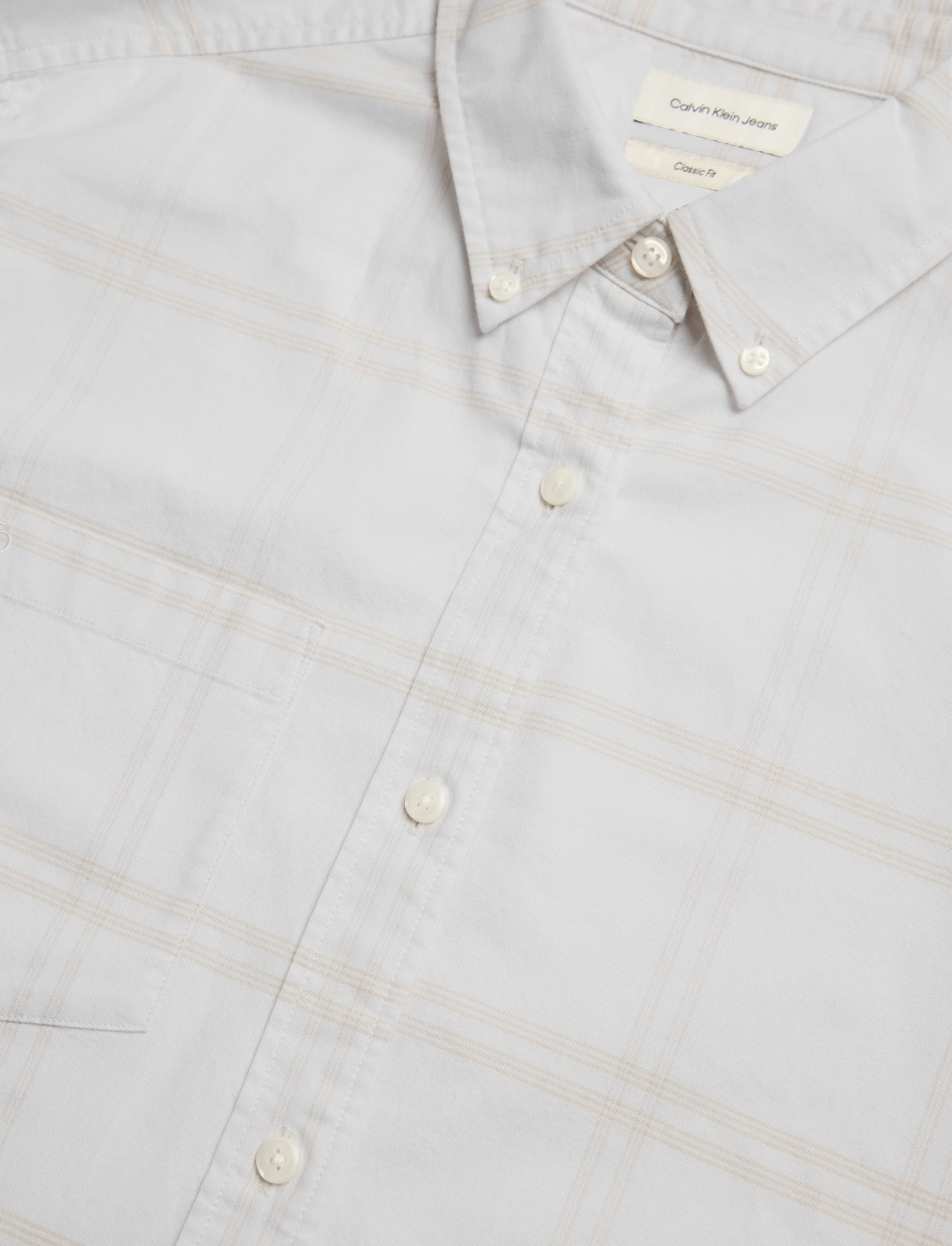 Calvin Klein Jeans - LS WINDOWPANE OXFORD CLASSIC SHI - oxford-hemden - tofu - 2