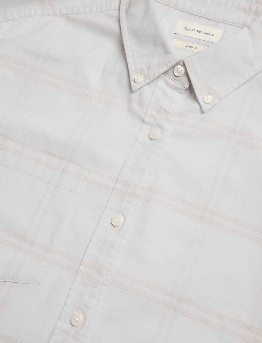 Calvin Klein Jeans - LS WINDOWPANE OXFORD CLASSIC SHI - oxford-hemden - tofu - 2