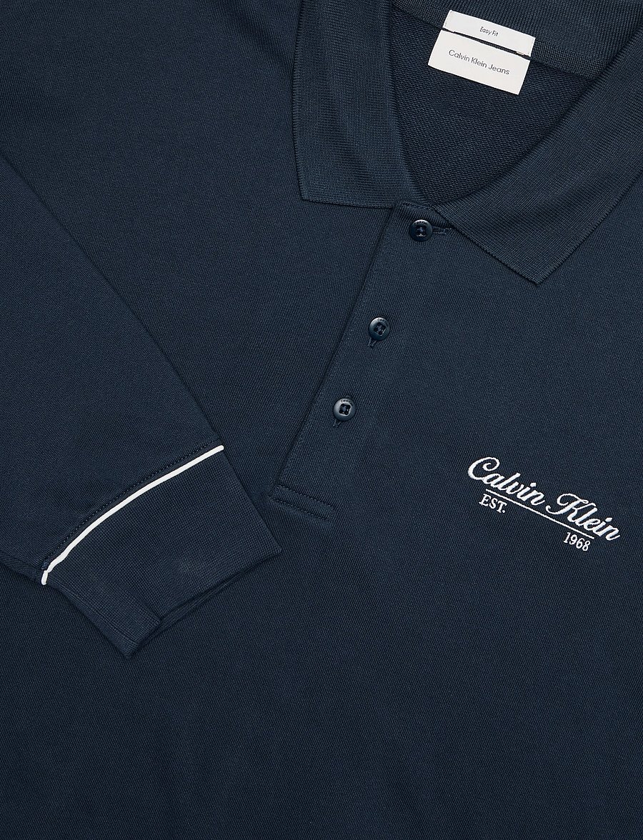 Calvin Klein Jeans - LS 350GSM TERRY PIPED POLO SWEAT - langärmelig - dark sapphire - 2