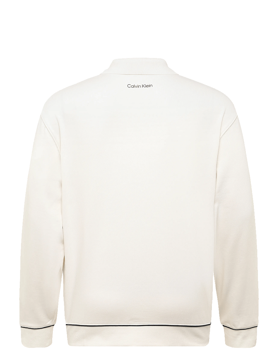 Calvin Klein Jeans - LS 350GSM TERRY PIPED POLO SWEAT - pikkade varrukatega polod - tofu - 1