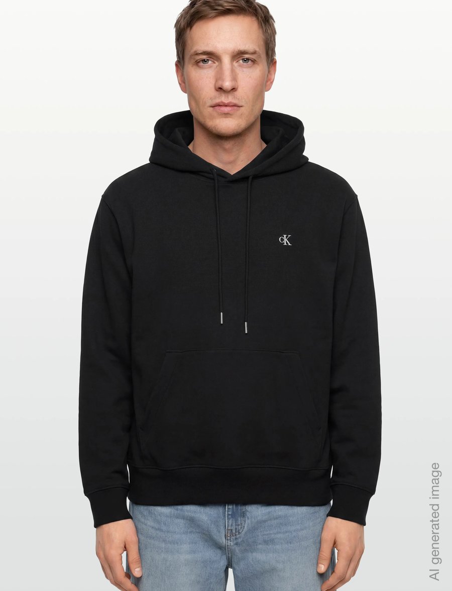 Calvin Klein Jeans - LS EZ PREMIUM TRRY MONOGRAM HDIE - kapuzenpullover - black - 3