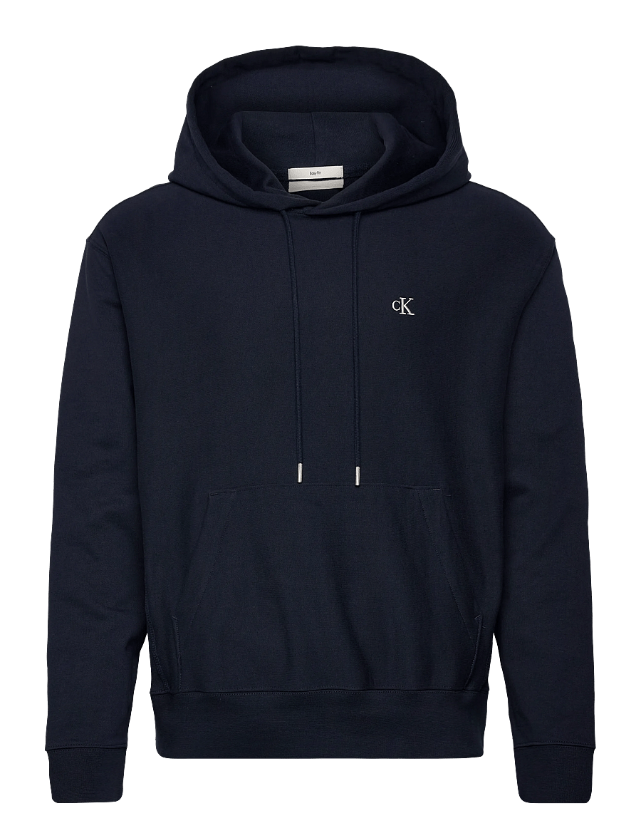 Calvin Klein Jeans - LS EZ PREMIUM TRRY MONOGRAM HDIE - bluzy z kapturem - dark sapphire - 1