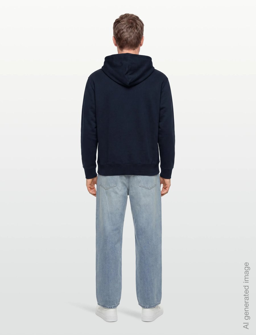 Calvin Klein Jeans - LS EZ PREMIUM TRRY MONOGRAM HDIE - bluzy z kapturem - dark sapphire - 4