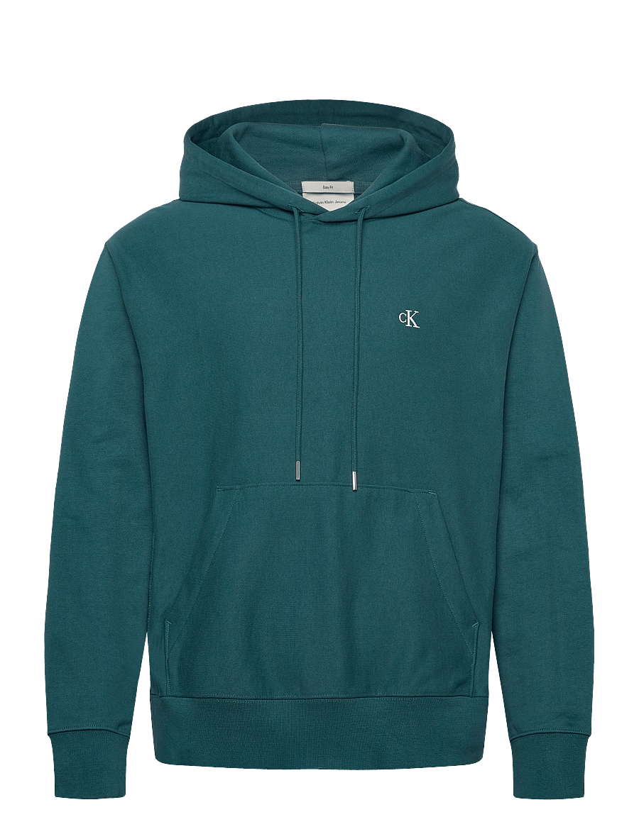 Calvin Klein Jeans - LS EZ PREMIUM TRRY MONOGRAM HDIE - kapuzenpullover - tahoe green - 1