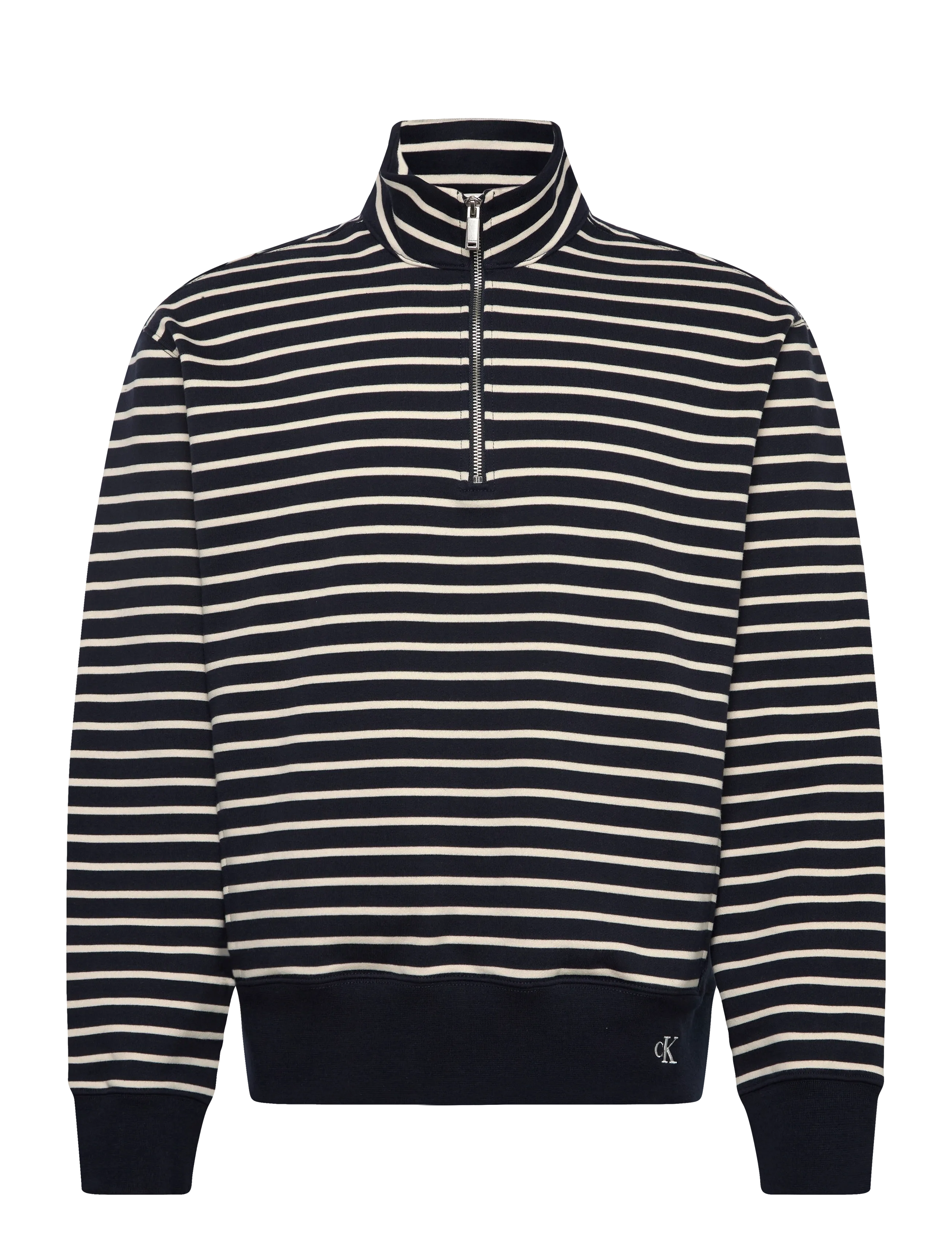 Calvin Klein Jeans LS EZ STRIP PREMTERY QTR ZIP - Sweatshirts - DARK SAPPHIRE / navy