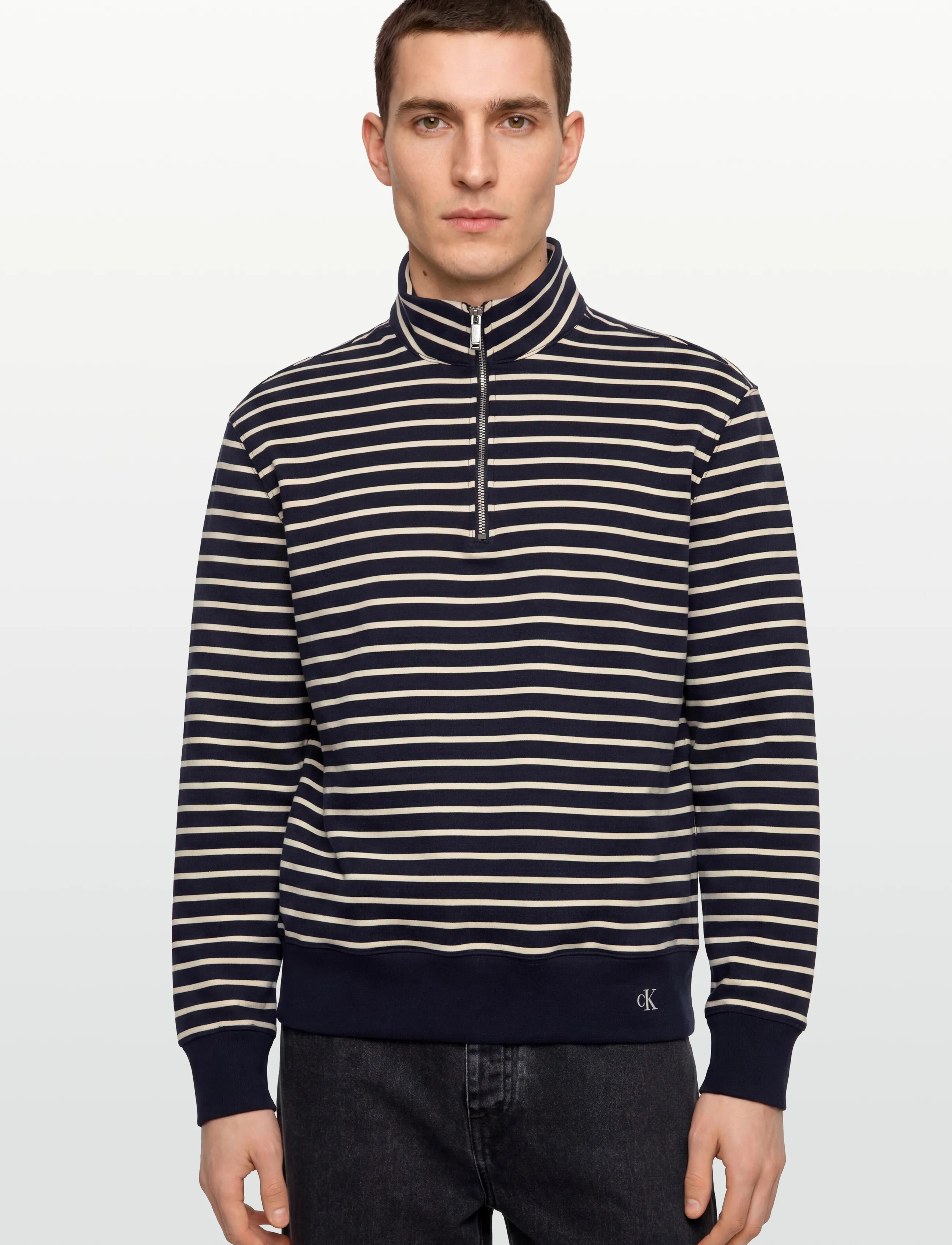 Calvin Klein Jeans - LS EZ STRIP PREMTERY QTR ZIP - shop efter stil - dark sapphire - 5