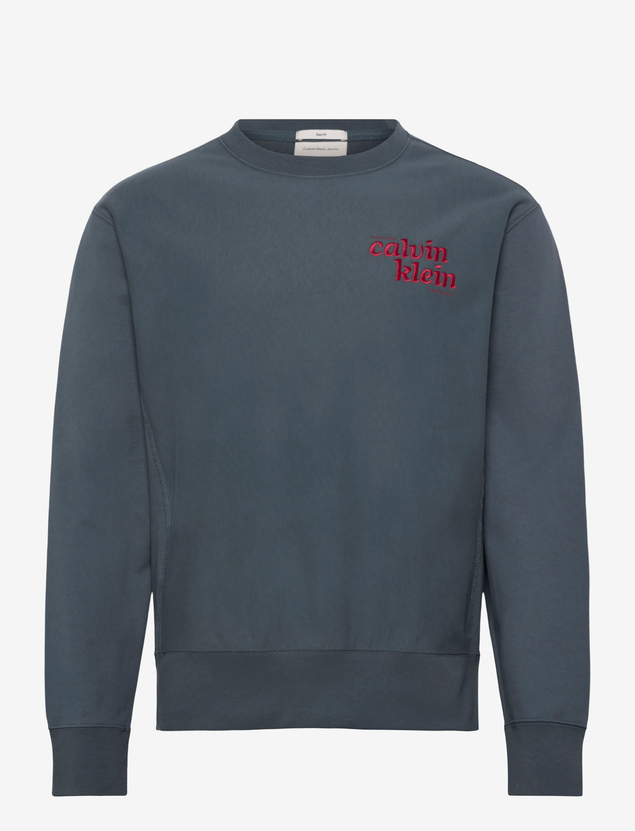 Calvin Klein Jeans - LS PREMIUM TERRY GRPH CREWNECK - shop by style - dark slate - 0