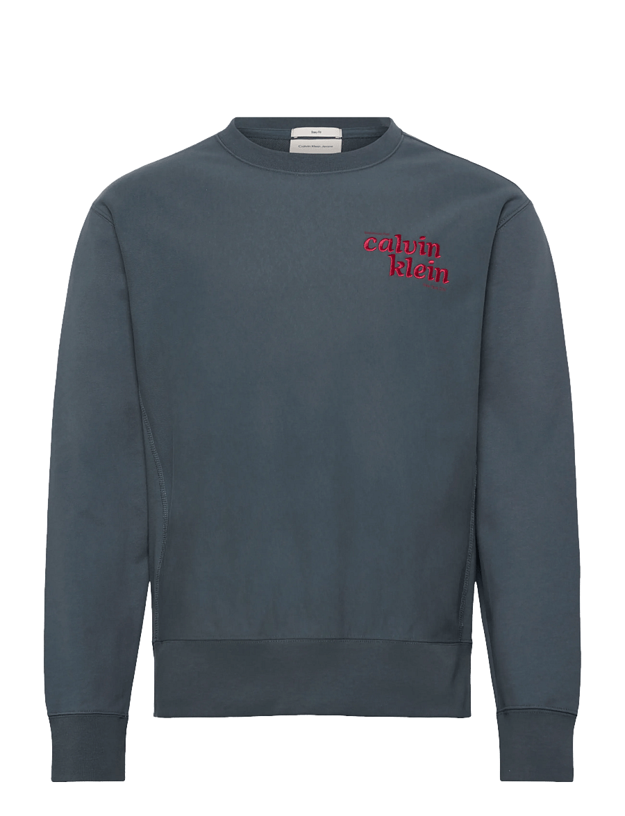 Calvin Klein Jeans - LS PREMIUM TERRY GRPH CREWNECK - osta stiili järgi - dark slate - 0