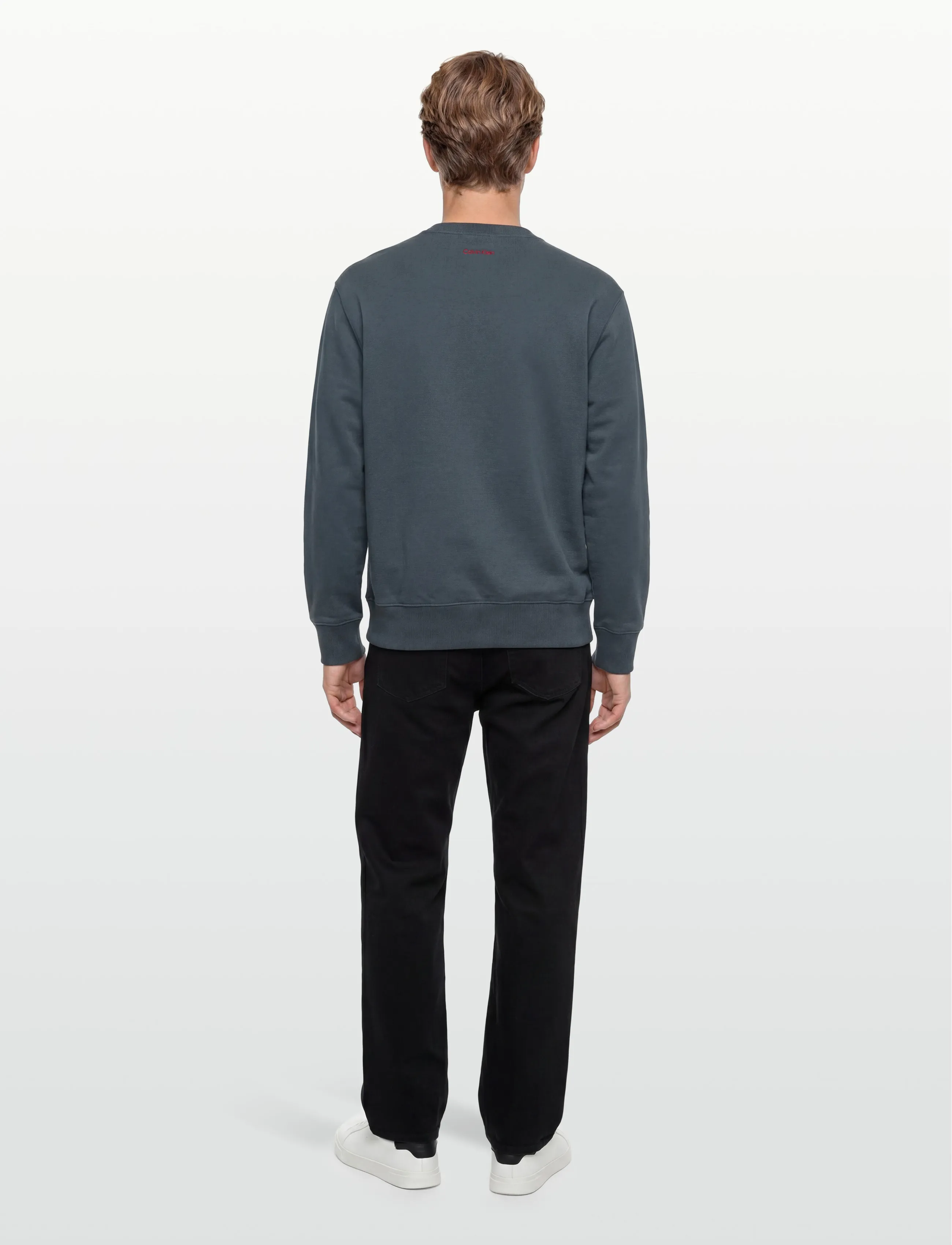 Calvin Klein Jeans - LS PREMIUM TERRY GRPH CREWNECK - nach stil kaufen - dark slate - 4